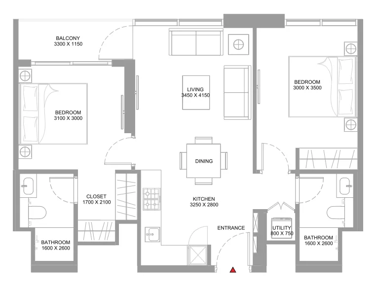 Sobha Coastline Beach Residences floor plan