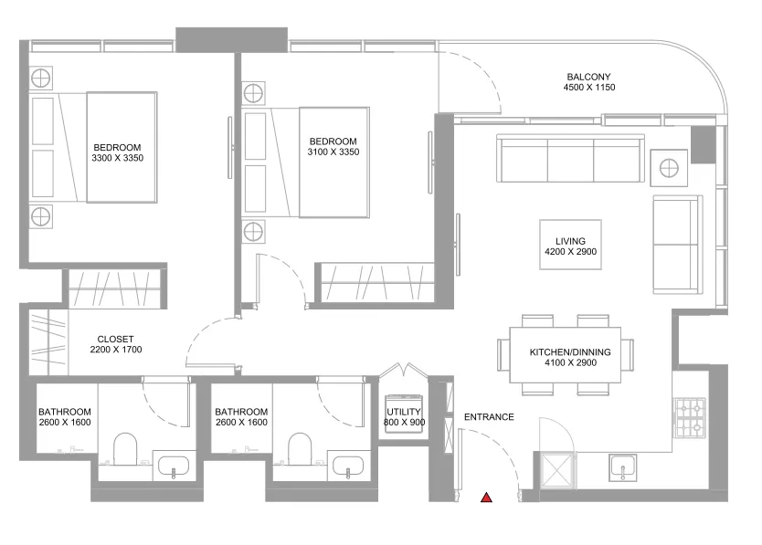 Sobha Coastline Beach Residences floor plan