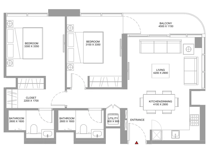 Sobha Coastline Beach Residences floor plan
