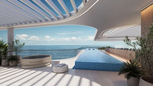 Cold Plunge & Rooftop Lap Pool amenity image at Esme Beach Residences