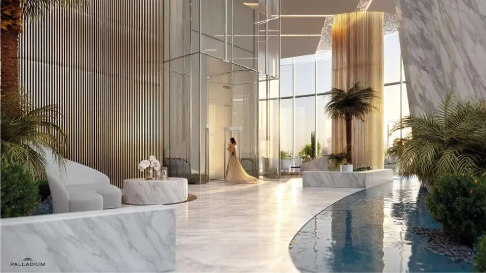 Lobby at Coralis Residences in Dubai