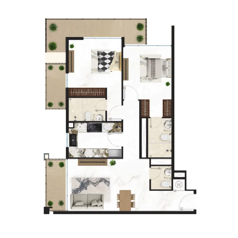 Golden Light Real Estate Developments Courtyard One floor plan