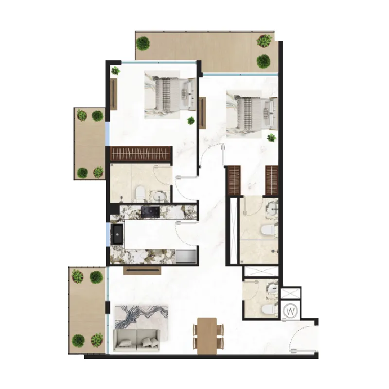 Golden Light Real Estate Developments Courtyard One floor plan