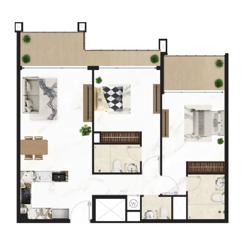 Golden Light Real Estate Developments Courtyard One floor plan