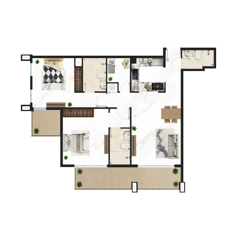 Golden Light Real Estate Developments Courtyard One floor plan