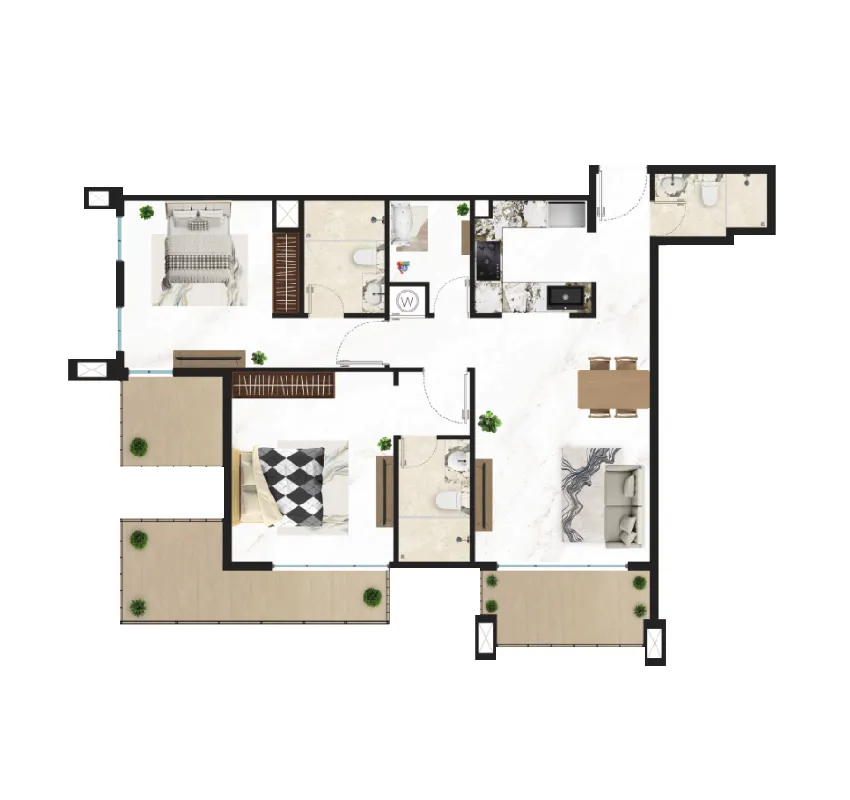 Golden Light Real Estate Developments Courtyard One floor plan