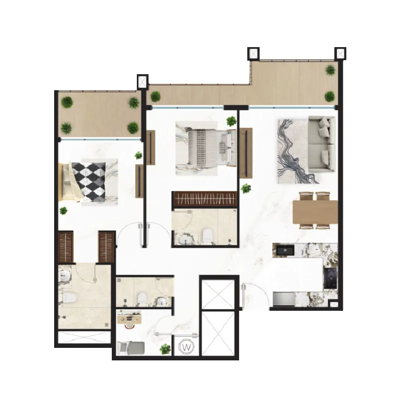 Golden Light Real Estate Developments Courtyard One floor plan