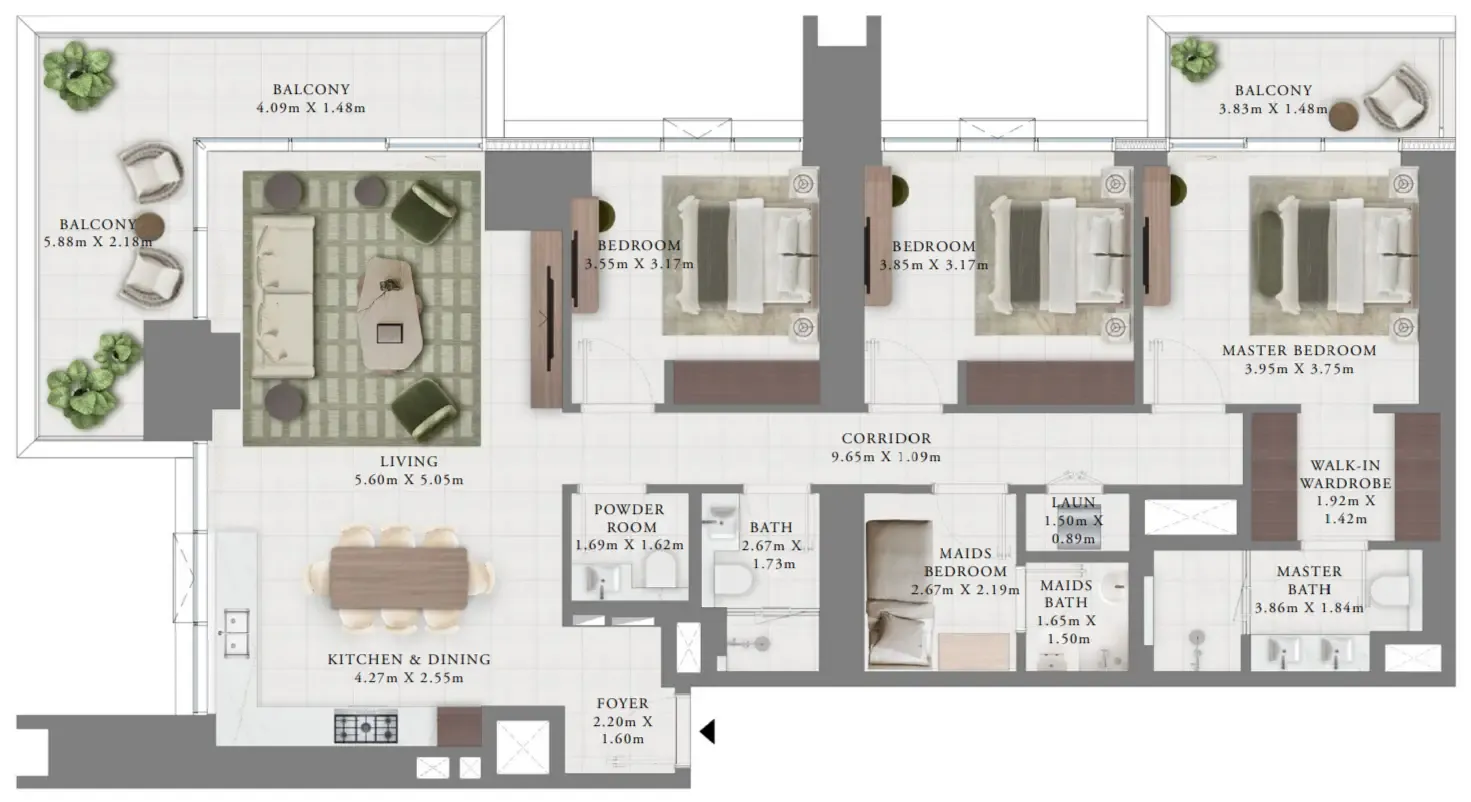 Emaar Creek Bay floor plan