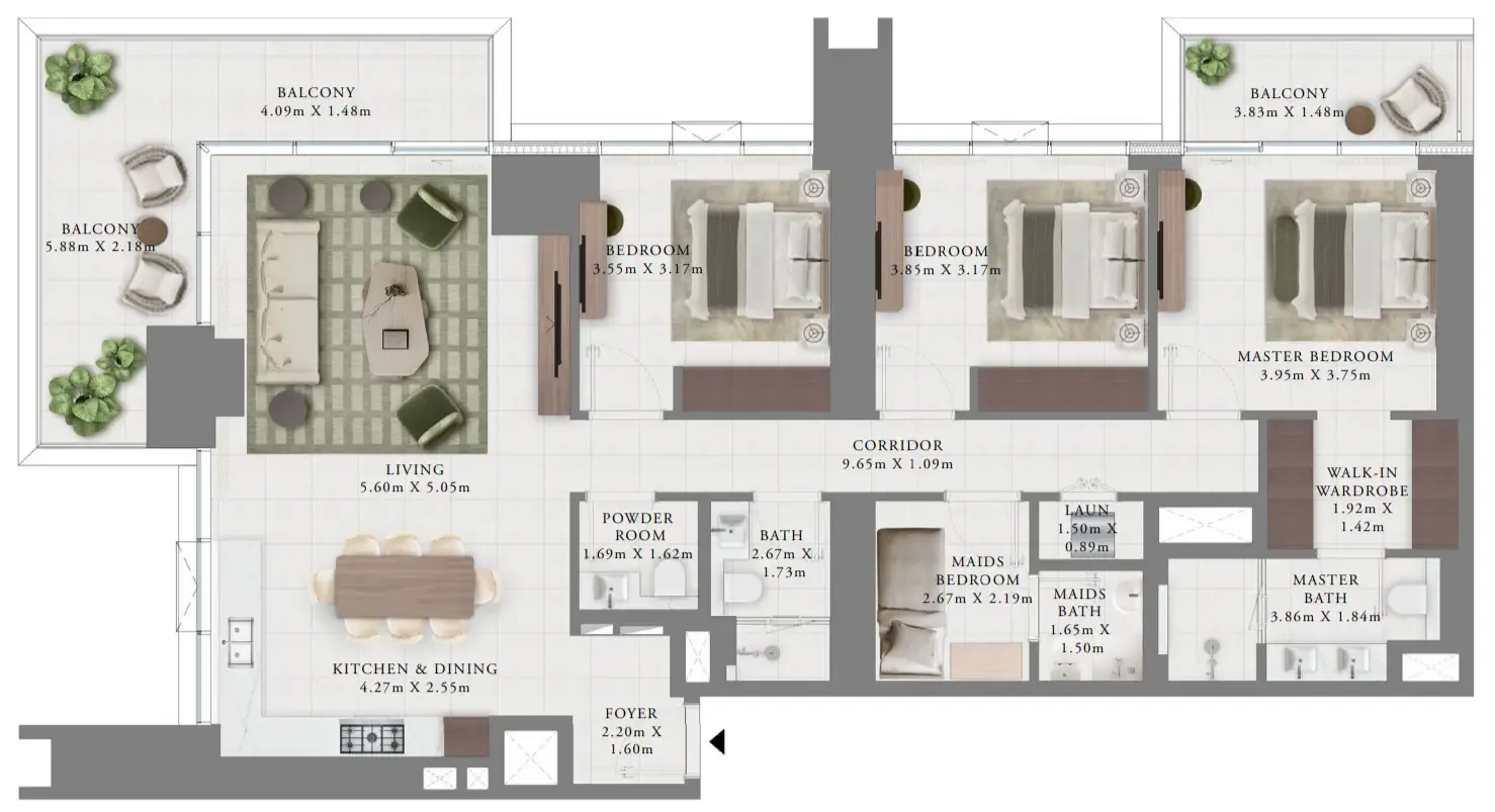 Emaar Creek Bay floor plan