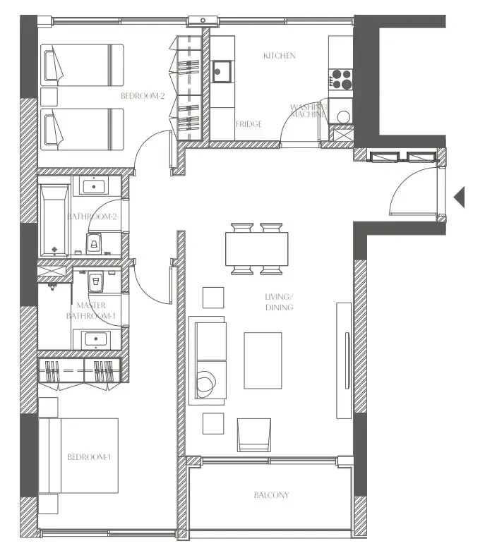 Al Zorah Development Company Creekside Residence floor plan