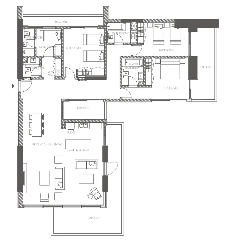 Al Zorah Development Company Creekside Residence floor plan