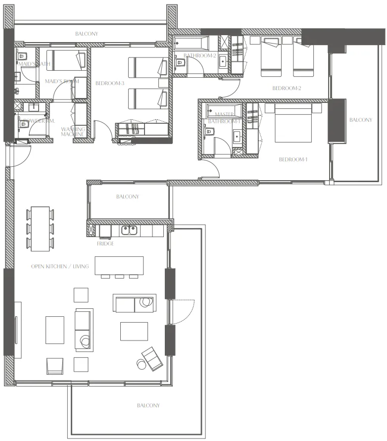 Al Zorah Development Company Creekside Residence floor plan