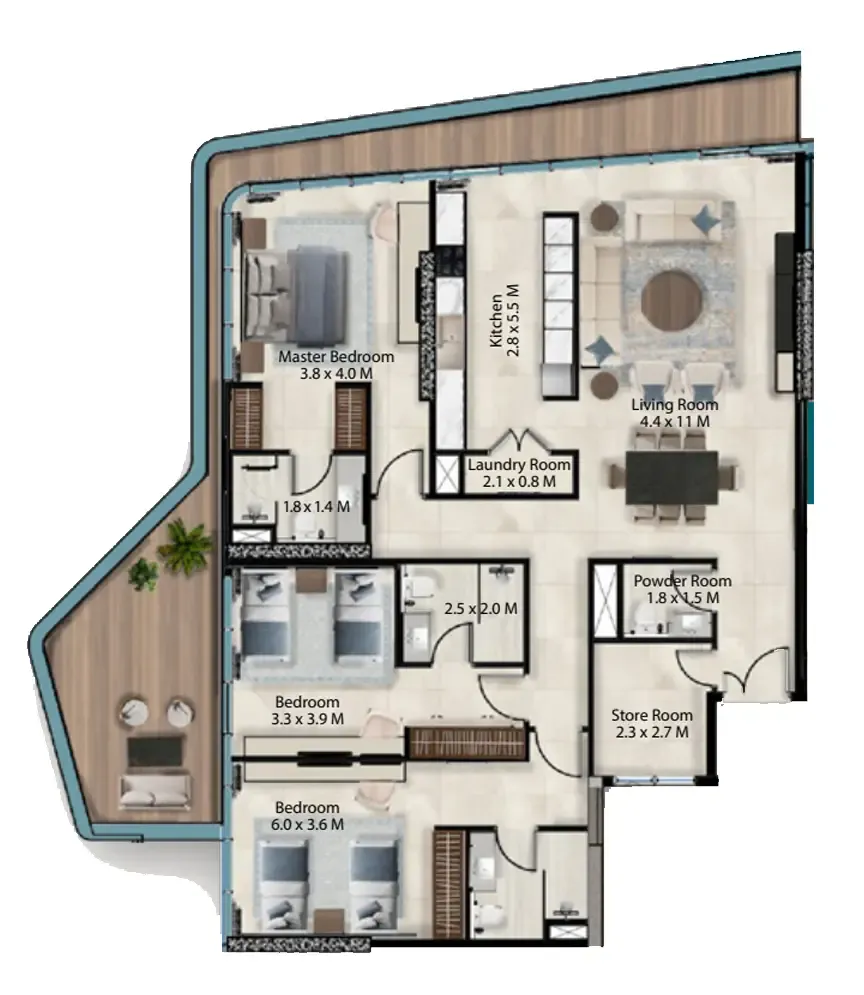 Arady Properties P.S.C. Cresswell Views floor plan