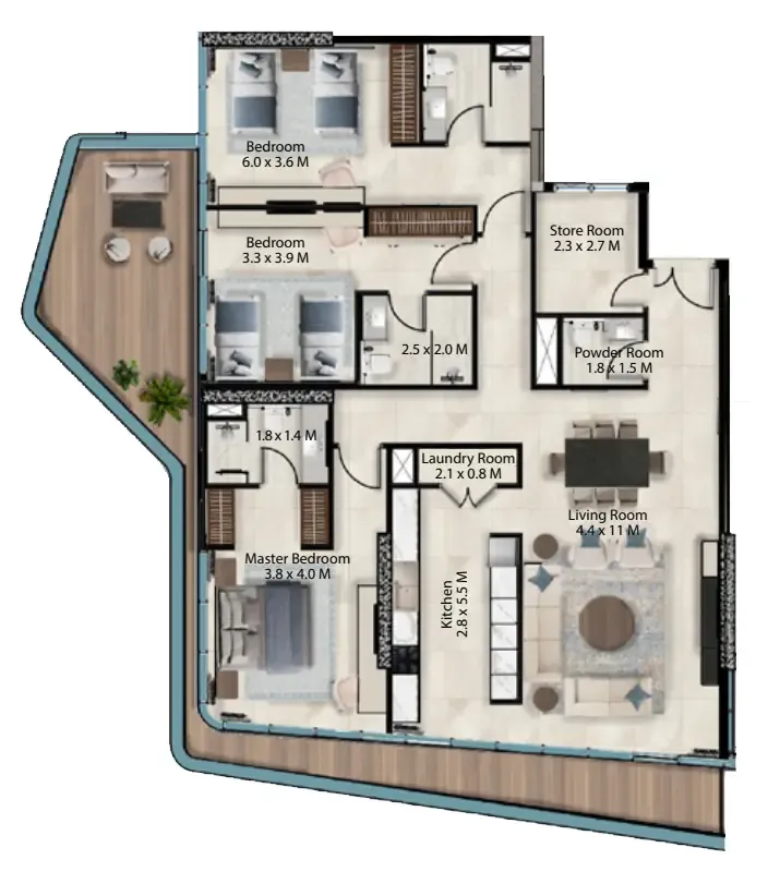 Arady Properties P.S.C. Cresswell Views floor plan