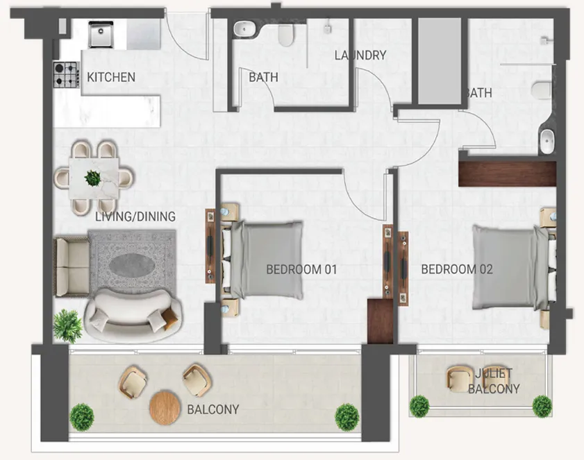 Amirah Developments Crown Palace floor plan