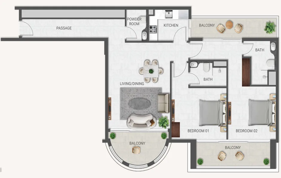 Amirah Developments Crown Palace floor plan