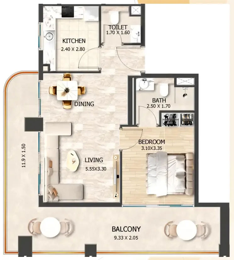VHS Developments Crystal Tower by VHS floor plan