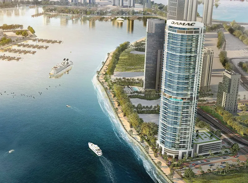 Exterior at Damac Harbour Lights in Maritime City Dubai