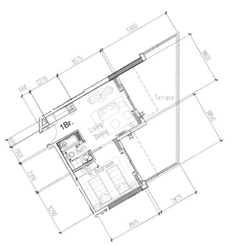 DAMAC Damac Hills 2 - Hotel Edge by Rotana floor plan