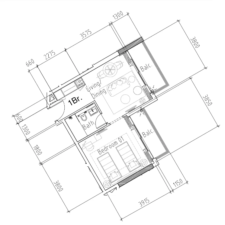 DAMAC Damac Hills 2 - Hotel Edge by Rotana floor plan