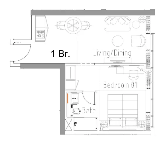 DAMAC Damac Hills 2 - Hotel Edge by Rotana floor plan