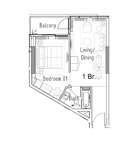 DAMAC Damac Hills 2 - Hotel Edge by Rotana floor plan