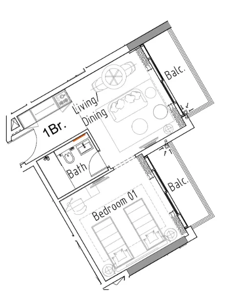 DAMAC Damac Hills 2 - Hotel Edge by Rotana floor plan