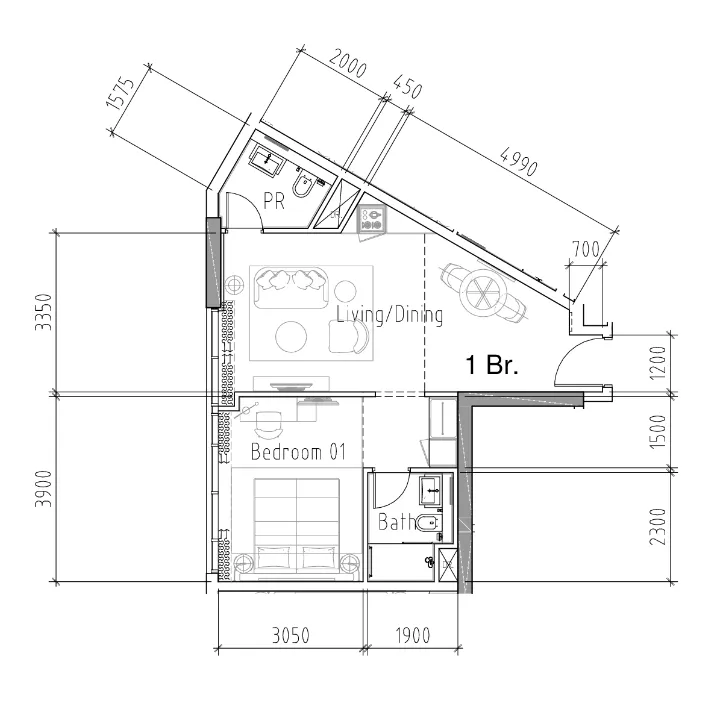 DAMAC Damac Hills 2 - Hotel Edge by Rotana floor plan