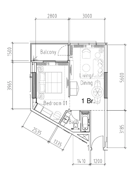 DAMAC Damac Hills 2 - Hotel Edge by Rotana floor plan