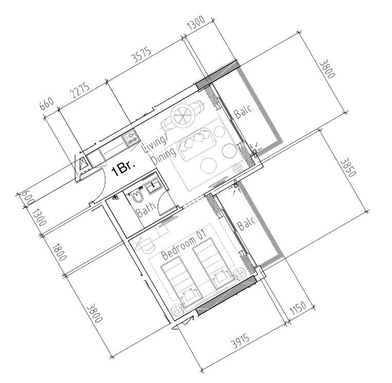 DAMAC Damac Hills 2 - Hotel Edge by Rotana floor plan