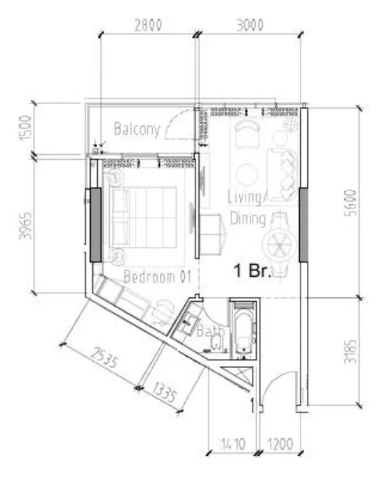 DAMAC Damac Hills 2 - Hotel Edge by Rotana floor plan