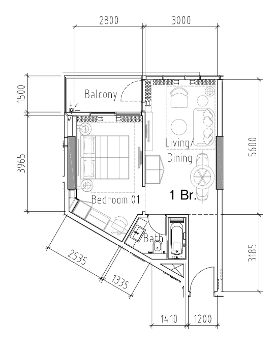 DAMAC Damac Hills 2 - Hotel Edge by Rotana floor plan