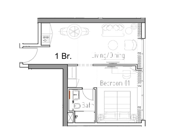 DAMAC Damac Hills 2 - Hotel Edge by Rotana floor plan