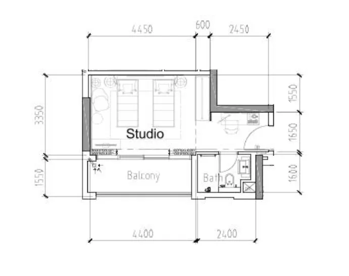 DAMAC Damac Hills 2 - Hotel Edge by Rotana floor plan