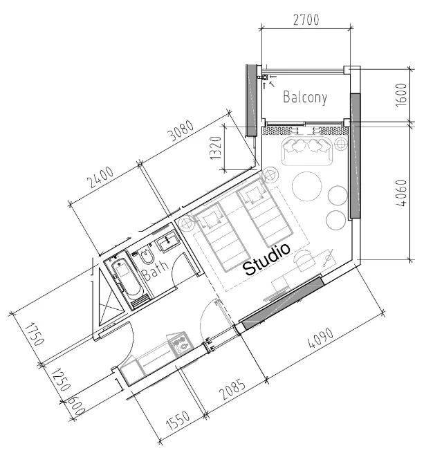 DAMAC Damac Hills 2 - Hotel Edge by Rotana floor plan