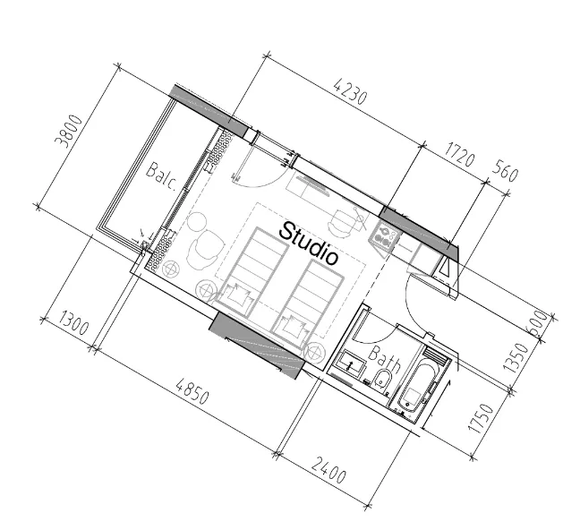 DAMAC Damac Hills 2 - Hotel Edge by Rotana floor plan