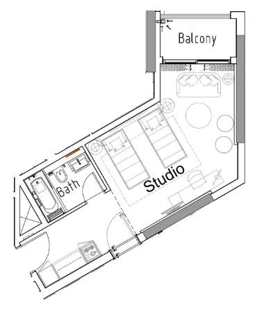 DAMAC Damac Hills 2 - Hotel Edge by Rotana floor plan