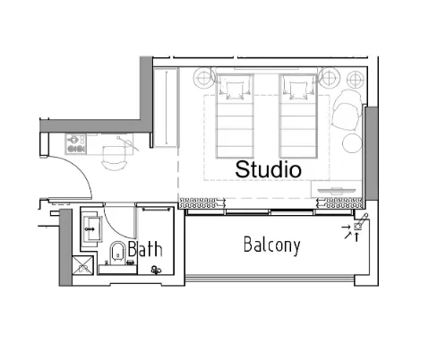 DAMAC Damac Hills 2 - Hotel Edge by Rotana floor plan