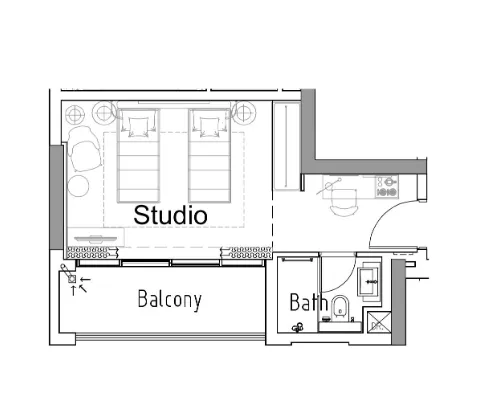 DAMAC Damac Hills 2 - Hotel Edge by Rotana floor plan
