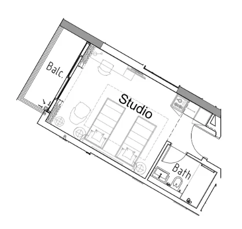 DAMAC Damac Hills 2 - Hotel Edge by Rotana floor plan
