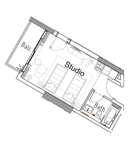 DAMAC Damac Hills 2 - Hotel Edge by Rotana floor plan