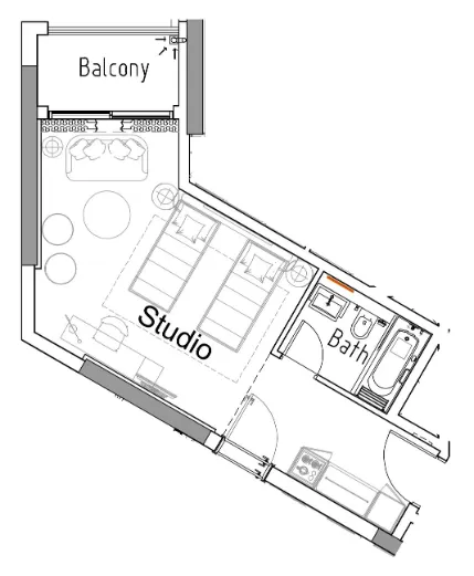 DAMAC Damac Hills 2 - Hotel Edge by Rotana floor plan