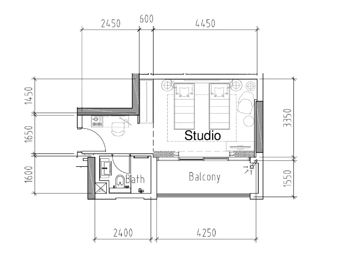 DAMAC Damac Hills 2 - Hotel Edge by Rotana floor plan