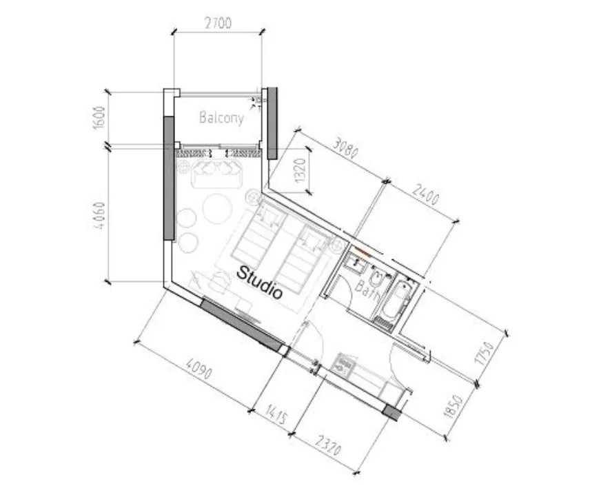 DAMAC Damac Hills 2 - Hotel Edge by Rotana floor plan