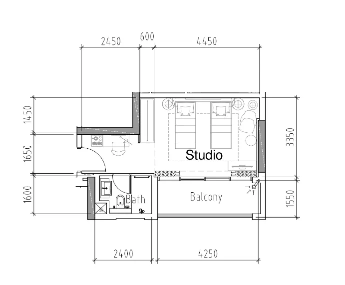 DAMAC Damac Hills 2 - Hotel Edge by Rotana floor plan