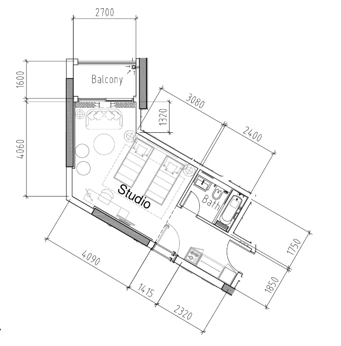 DAMAC Damac Hills 2 - Hotel Edge by Rotana floor plan