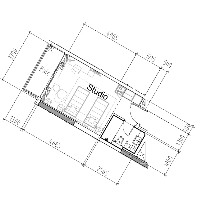 DAMAC Damac Hills 2 - Hotel Edge by Rotana floor plan