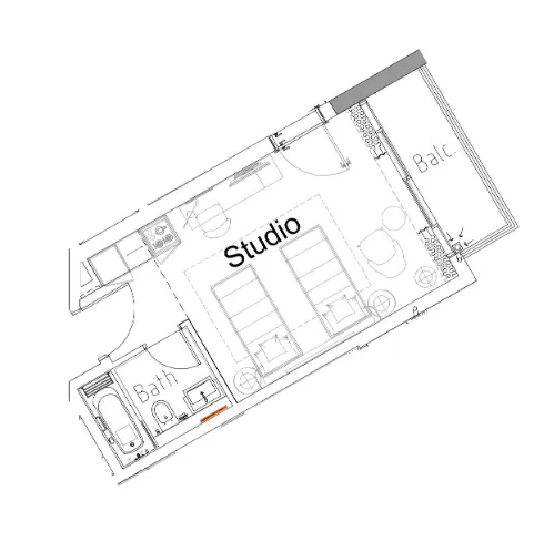 DAMAC Damac Hills 2 - Hotel Edge by Rotana floor plan
