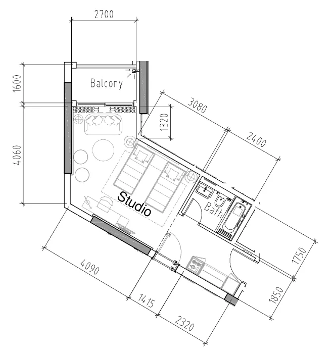 DAMAC Damac Hills 2 - Hotel Edge by Rotana floor plan