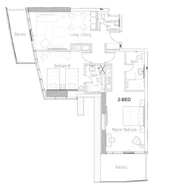 DAMAC Damac Hills - Radisson Dubai floor plan